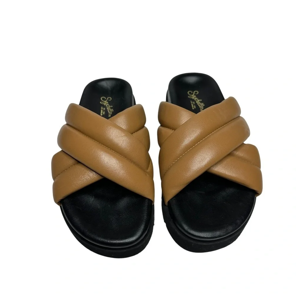 NEW Seychelles Driving Force Platform Sandal in Tan Leather 6